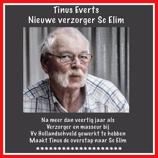 nieuwe verzorger volgend seizoen